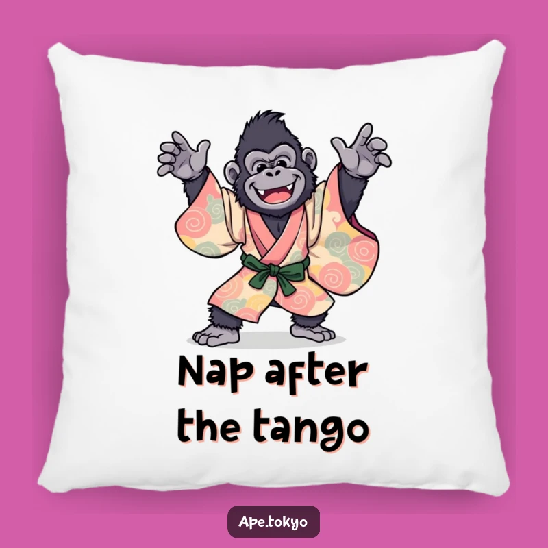 Funny Gorilla Kimono Dance Pillow: Cozy & Hilarious Primate Cushion Gift