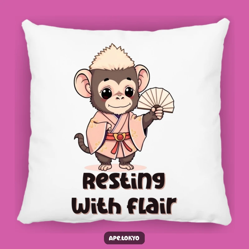 Funny Charming Ape Kimono Pillow: Cozy & Humorous Gift for Comfort