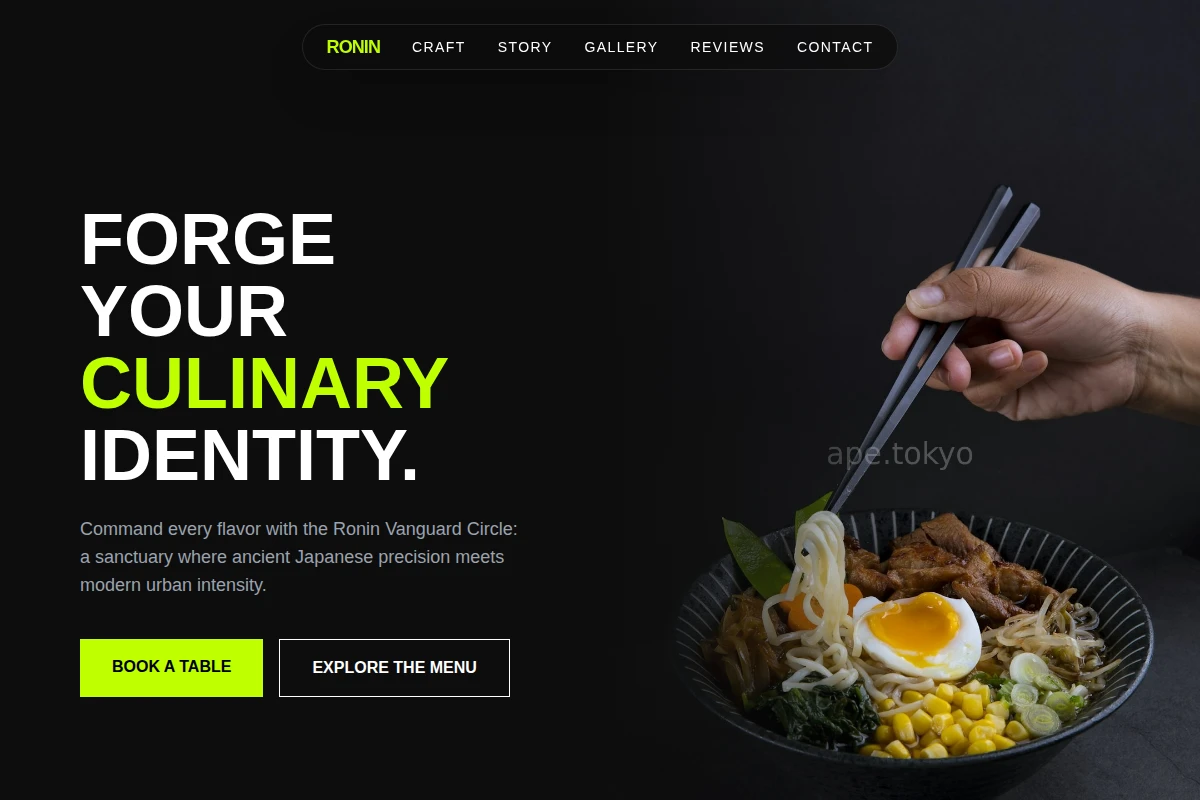 Sleek Japanese Food
