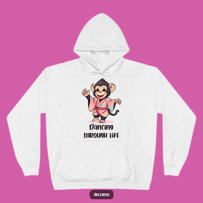 Funny Smiling Ape Kimono Hoodie: Cozy Comfort for Joyful Moves
