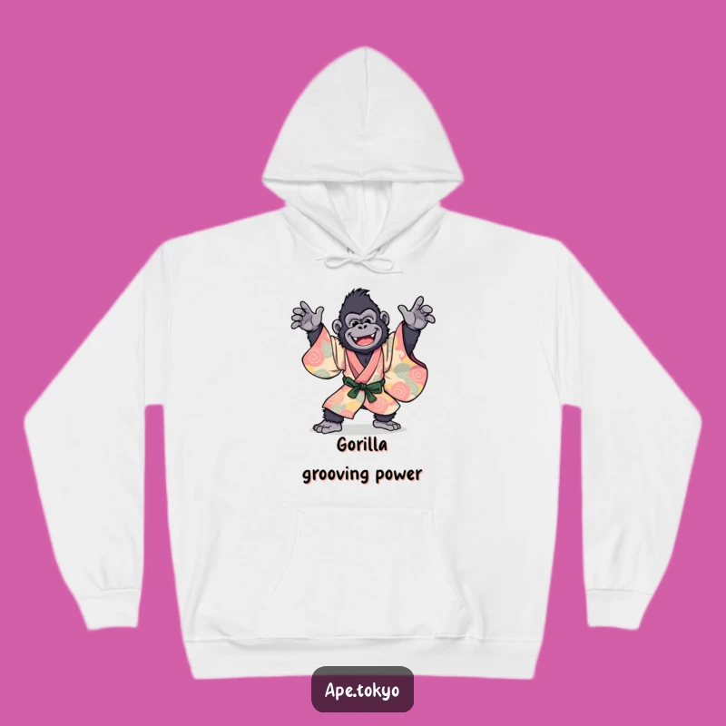 Funny Gorilla Kimono Dance Hoodie: Cozy & Hilarious Primate Style for a Perfect Gift