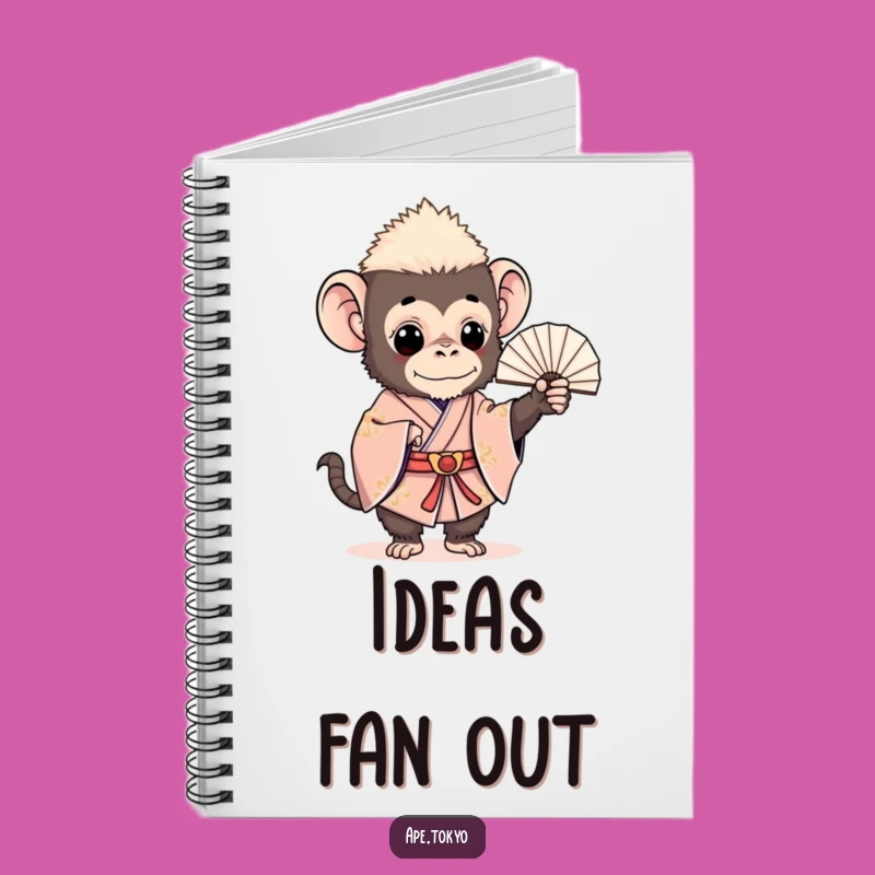 Funny Charming Ape Kimono Notebook: Humorous Gift for Writers & Artists