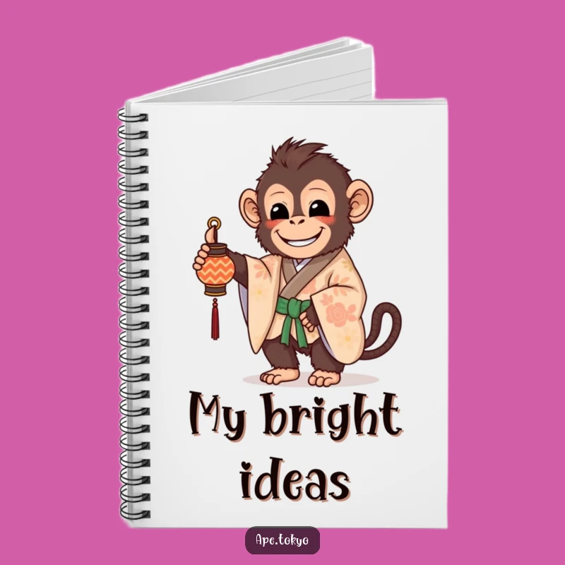Funny Kimono Ape Lantern Notebook: Beaming Ape Journal, Lantern Notes, Great Funny Gift!
