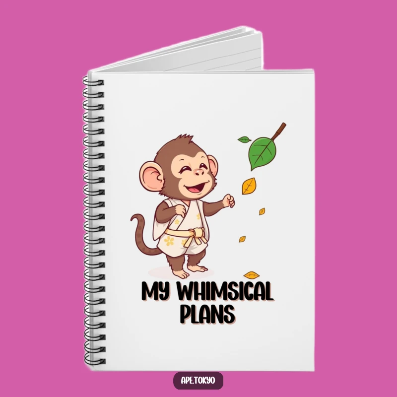 Funny Kimono Ape Leaf Notebook: Silly Ape Journal, Leaf Note, Great Funny Gift!