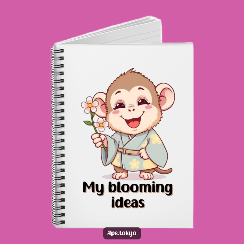 Funny Kimono Ape Notebook: Happy Ape Journal, Flower Note, Great Funny Gift!