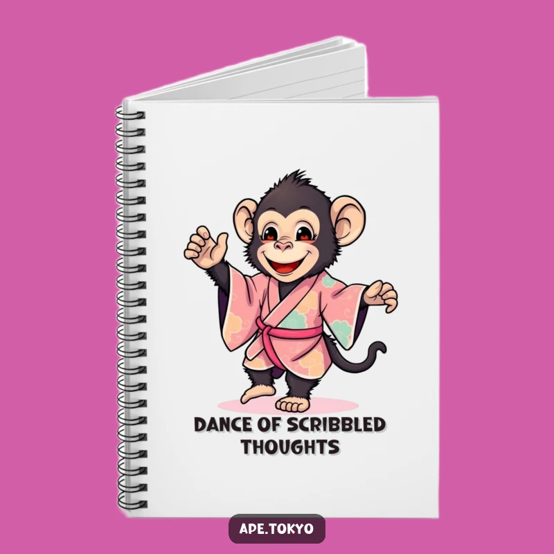 Funny Smiling Ape Kimono Notebook: Humor for Your Creative Steps