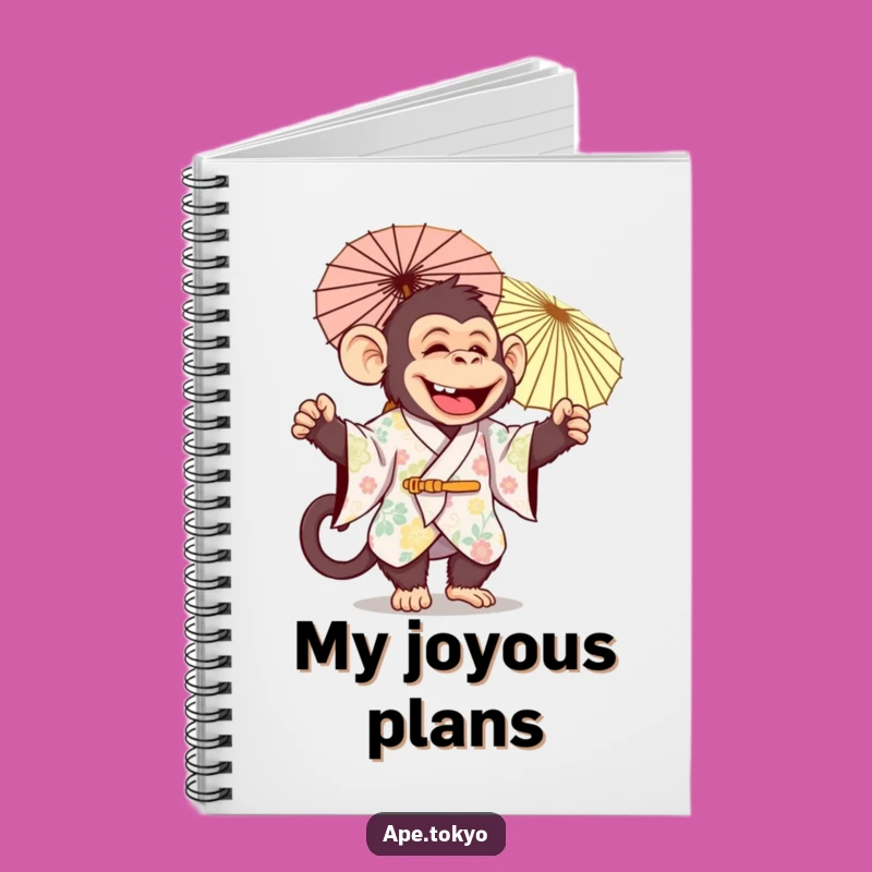 Funny Jolly Ape Parasol Notebook: Ideas Twirl with Joy