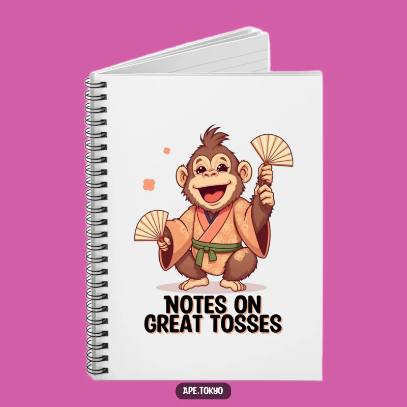 Funny Orangutan Juggling Fans Notebook: Hilarious Primate Journal for Ideas Gift