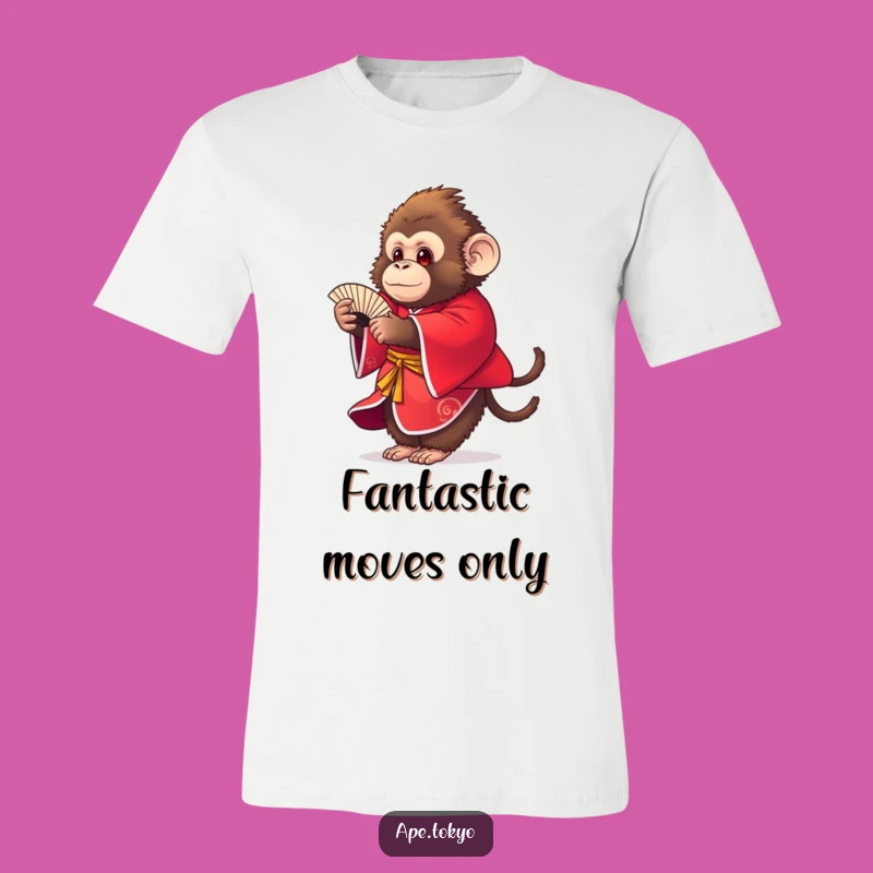 Funny Fluffy Ape Fan Dance T-Shirt: Embrace Your Inner Dancer with Humor