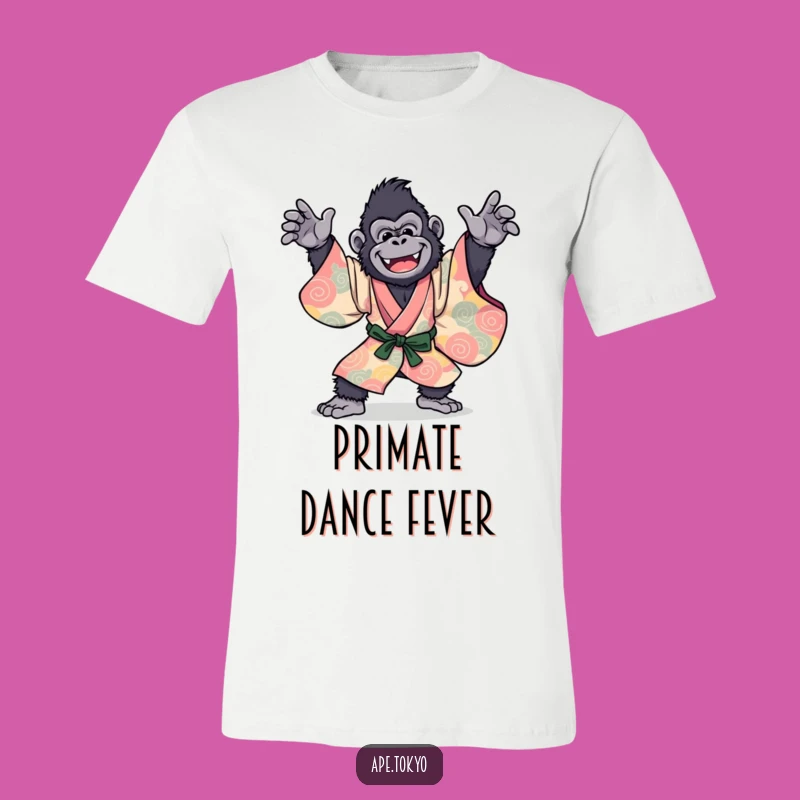 Funny Gorilla Kimono Dance T-Shirt: Hilarious Primate Fashion for a Joyful Gift