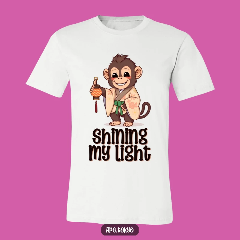 Funny Kimono Ape Lantern T-Shirt: Beaming Ape Style, Hilarious Funny Gift!
