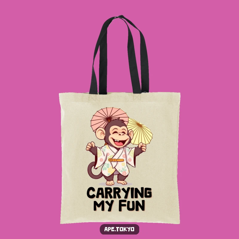 Funny Jolly Ape Parasol Tote Bag: Carry Your Festivity