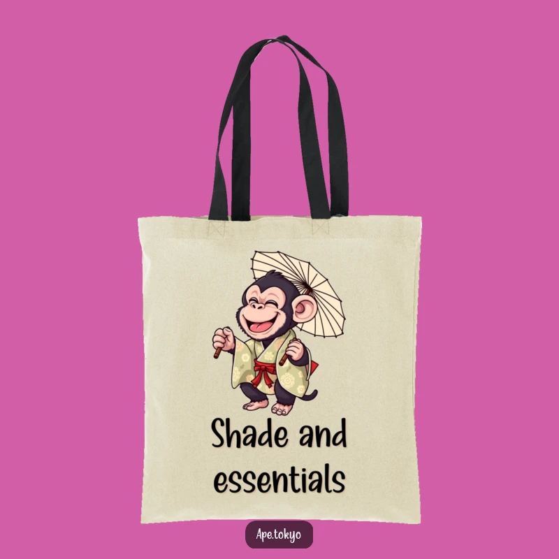 Funny Chimp Parasol Twirl Tote Bag: Spacious & Hilarious Primate Accessory Gift