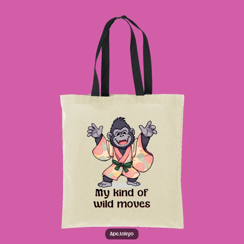 Funny Gorilla Kimono Dance Tote Bag: Hilarious & Spacious Primate Accessory Gift