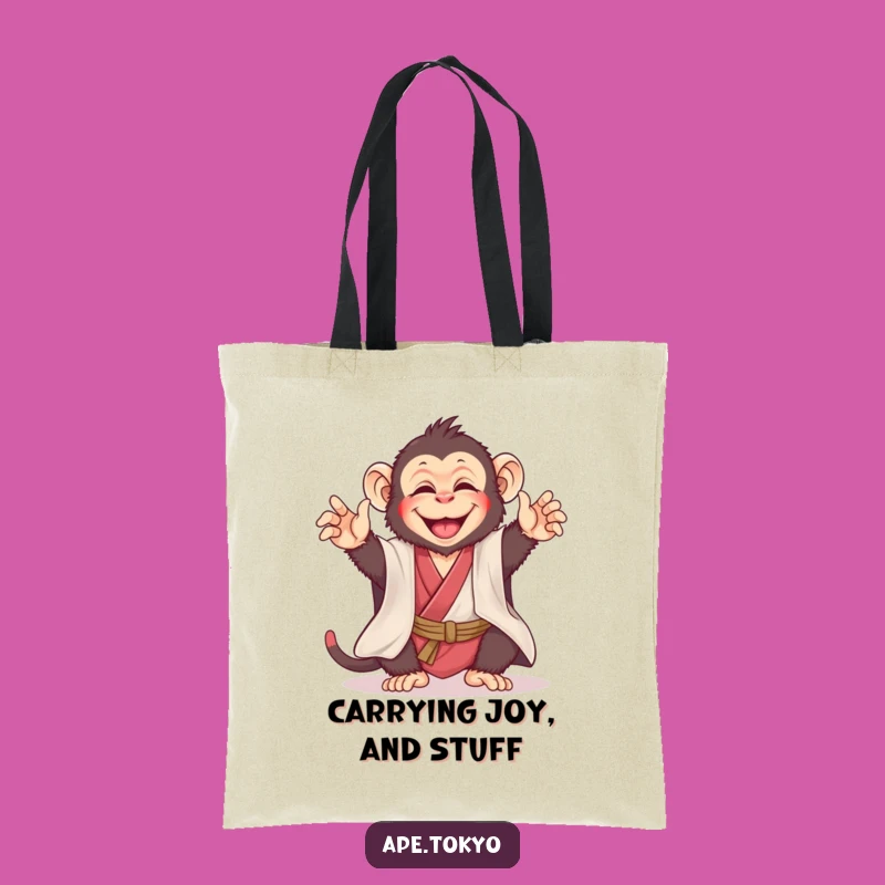 Funny Joyful Ape Kimono Tote Bag: Carry Your Cheer with Humor