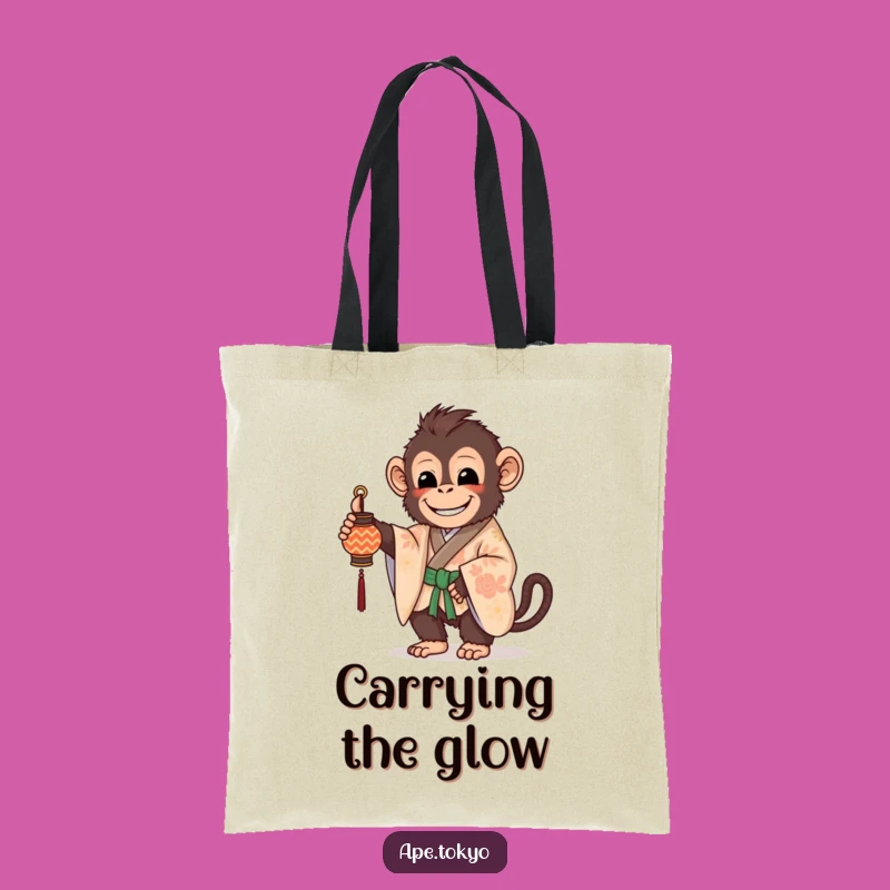 Funny Kimono Ape Lantern Tote: Beaming Ape Carrier, Chic Funny Gift!